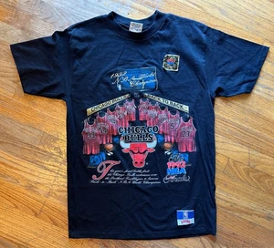 Vintage 1992 Nutmeg NBA Chicago Bulls Back to Back Champions Finals T- shirt - Picture 1 of 9