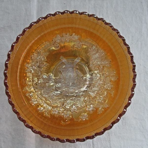 VINTAGE IMPERIAL GLASS MARIGOLD WINDMILL 6-3/4" SERVING BOWL NO. 136 - Picture 1 of 3