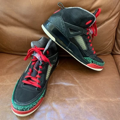 Nike Air Jordan Spizike оригинальные мужские 11 черные/университетские красно-зеленые рождественские 315371-026 - Изображение 1 из 4