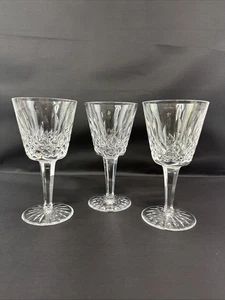 Set of 3 Waterford Crystal Lismore Claret Wine Stem Glasses 5-7/8” - Picture 1 of 23