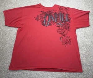 Y2K O’Neill T-Shirt Herren 2XL Rot Grafik Surfer Style Affliction Grunge - Bild 1 von 8