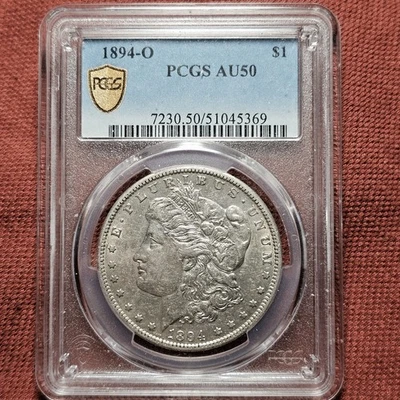 1894 O Morgan Dollar Silver Coin Better Date PCGS AU50 - Image 1 of 4