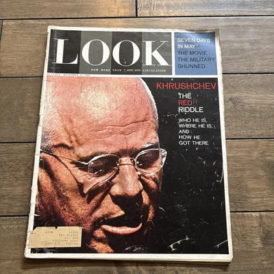 VINTAGE November 1963 Look Magazine Nikita Khrushchev The Red Riddle Foto 1 de 4