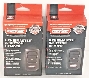 NUOVO 2 Confezioni di GENIE, Master 3 Pulsanti Telecomando Apriporta Garage, Originale #GM3T-R - Foto 1 di 6