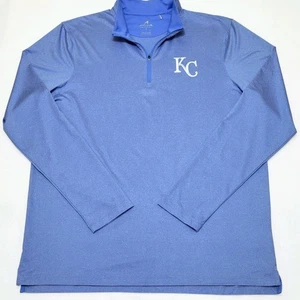 Antigua Kansas City Royals MLB Kinetic 1/4 Zip Pullover - Blue - Men's LARGE L - Picture 1 of 7