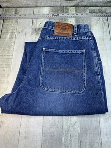 Pelle Pelle Vintage y2k Baggy Blk Denim Jeans Größe 38x34 Deadstock Designer - Bild 1 von 5
