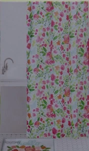 Celebrate Spring Together White Water Color Floral Fabric Shower Curtain 70x70 - Picture 1 of 2