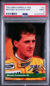 1992 Grid Formula 1 #51 Michael Schumacher Rookie Card RC PSA 9 come nuova F1 GOAT - Foto 1 di 2