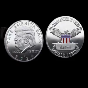 Silver Plated President candidate 2024 USA 45th Donald Trump Gifts Coin - Picture 1 of 8