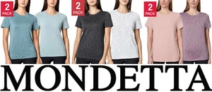 Mondetta Women's Active Comfort Tee 2-Pack - Picture 1 of 13