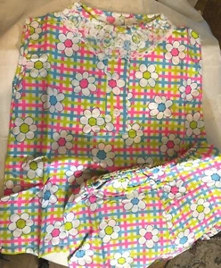 Baby Doll Pajamas Classic 70's Size 10 Girls Colorful - Picture 1 of 5