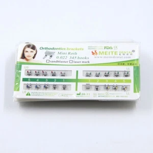 10 Packs Dental Brackets Mini Roth 022 345 Hooks Mesh Base Ultrathin Bondable - Picture 1 of 5