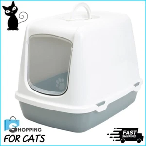 Covered Litter Tray Box Large Cat Toilet includes Carbon Filter Great Quality - Picture 1 of 13