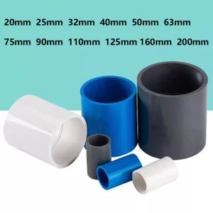 20 mm - 200 mm Kunststoff PVC gerade Rohrverschraubung Muffe Wasserrohr blau weiß grau - Bild 1 von 40