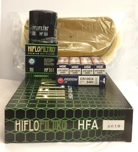 Kit de servicio para filtros YAMAHA YZF-R6 (1999 a 2002) y 4 enchufes de iridio NGK - Imagen 1 de 6