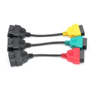 3PCS OBD2 Car Cable Adapter Set for Fiat Alfa Romeo Lancia 16-Pin - Picture 1 of 7
