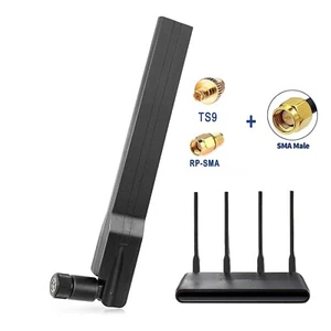 4G+ LTE 5G Antenna 600-6000MHz WiFi 6 Ready SMA-Male&TS9&RP-SMA Not for Boosting - Picture 1 of 7