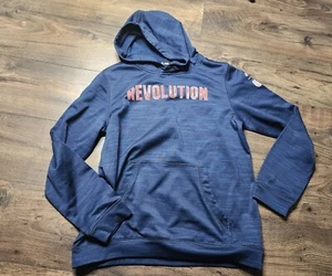 Youth XL Adidas New England Revolution Hoodie Sweatshirt MLS Soccer Blue - Picture 1 of 5