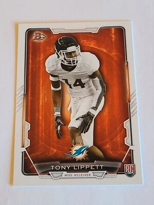 2015 Tony Lippett #80 Rookie Rc Bowman Football - Image 1 of 2