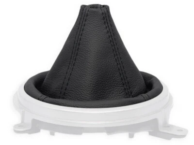 FOR MAZDA RX-8 RX8 03-12 GEAR SHIFT BOOT GAITER COVER LEATHER STITCHING BLACK - Image 1 of 4