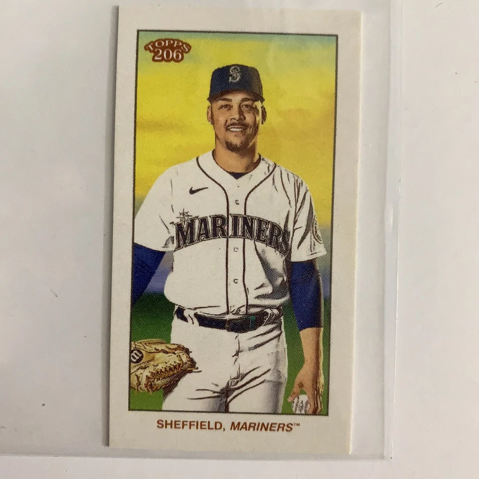 2021 Topps T206 Series 3 Cycle Back /25 Justus Sheffield Seattle Mariners - Image 1 of 2