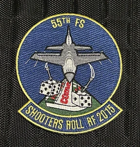 USAF 55th Fighter Squadron Shooters Roll Red Flag 2015 Patch - Picture 1 of 1