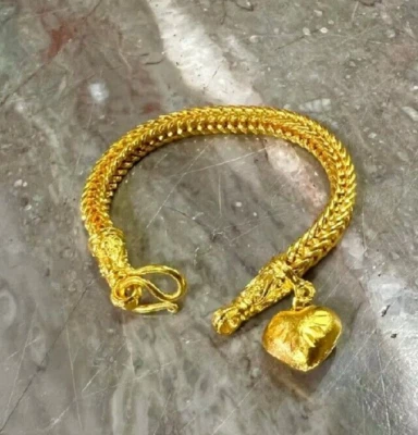 Brazalete Brazalete Colgante Enchapado en Oro Amarillo 22K 23K 24K Joyería Foto 1 de 4