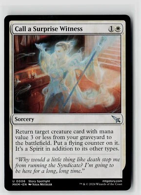 MTG Murders At Karlov Manor Call A Surprise Witness x4 NM Uncommon - Image 1 of 2