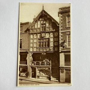 Vintage UK Postcard God's Providence House, Chester, Cheshire Unposted Card - Foto 1 di 2