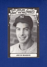 JOE DiMAGGIO, Yankees ~ TCMA All-Time Greats TYPE 1 strip card (NOT postcard) A