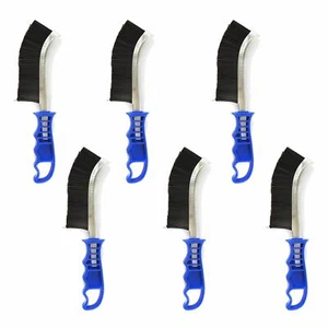 Hart PVC Borste gebogene Bürste Spid Auto Metallfarbe Teile Reinigungsrad x 6 - Bild 1 von 2