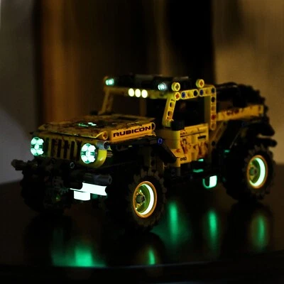 BUILT LEGO Technic Jeep Wrangler 4x4 Toy Car 42122 - zombie  Apocalypse theme - Image 1 of 4