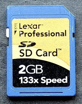 Lexar Professional SD Card 2GB, 31008-2GBBS A, 3106B, 133× Speed, used. - Image 1 of 3
