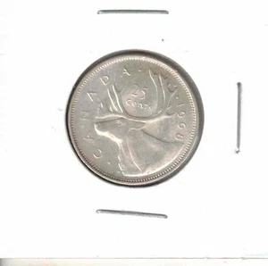 1968 Canada Queen Elizabeth II Caribou Silver 25 cent quarter coin 50% .500 pure - Picture 1 of 2