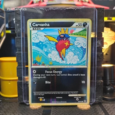 Carvanha Triumphant Reverse Holo Pokémon TCG 59/102 HeartGold SoulSilver Common - Image 1 of 4