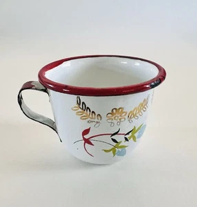 Vintage TrEs Rustic Enamel Childs Play TEACUP w/Handle ~ Made in Mexico - Picture 1 of 8