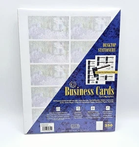 TOTALMENTE NUEVAS Tarjetas de Visita Geographics 250 Hágalo Usted Mismo Imprimibles Diseño Impresionista - Imagen 1 de 3