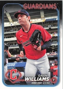 2024 Topps Update #US294 Gavin Williams Cleveland Guardians RC Rookie Debut - Picture 1 of 2
