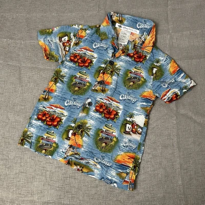 Гавайская рубашка на пуговицах для мальчиков Disney Cruise Line Castaway Cay молодежный размер XS - Изображение 1 из 4