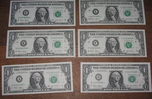 Six Uncirculated    $1   2003 * Star Note * Very Nice Group    item # 6A - Picture 1 of 2