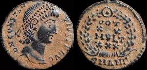Constantius II (324 - 361 AD) Ancient Roman coin. Æ 15 mm. 1,51 gramm. #1465 - Picture 1 of 3