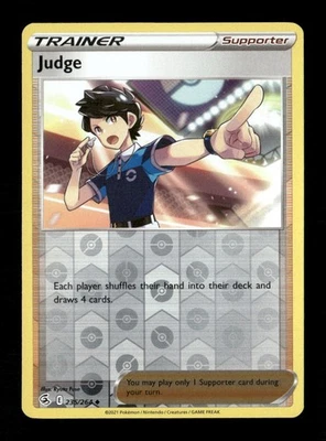 Judge Reverse Holo Uncommon SWSH08: Fusion Strike 235/264 NM Pokemon LP - Image 1 of 2
