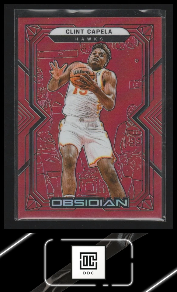 2021-22 Panini Obsidian #66 Clint Capela Electric Etch Red Flood - Image 1 of 2