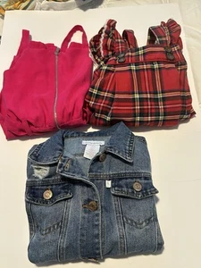 Girls Bundle3Pc Tommy Bahama Denim Jacket Ela Romper/Beatrice & George Jumper/ 8 - Picture 1 of 18