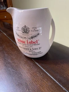 Vintage White Label Dewars Finest Scotch Whisky Krug - Bild 1 von 3