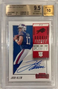 2018 Josh Allen Panini Contenders Auto Rookie Ticket RC- BGS 9.5 Gem Mint - Picture 1 of 2