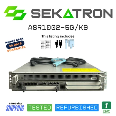 🌐Cisco ASR1002-5G/K9 Series Router • 5 Gbps ESP Aggregation Router • ⚡FastShip - Image 1 of 2