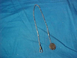 Early 20thc VICTORIAN Era GOLD Filled WATCH CHAIN w FOB 9" - Picture 1 of 2