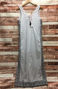 NUOVO Maxi Abito Fazzoletto Vineyard Vines Donna Bianco/Nero. Taglia piccola. - Foto 1 di 7