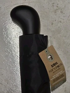 TOTES ECO-BRELLA® SUPERMINI PLAIN BLACK WITH GEARSTICK HANDLEtotes - Picture 1 of 6
